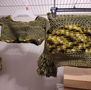 Crochet crop top and skirt